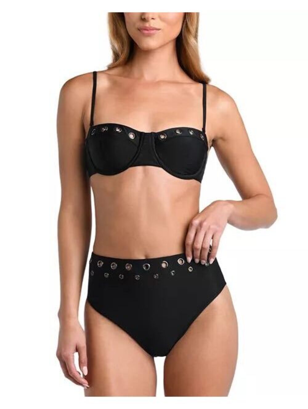 L’agence Vanessa Grommet High Waist Bikini Bottom